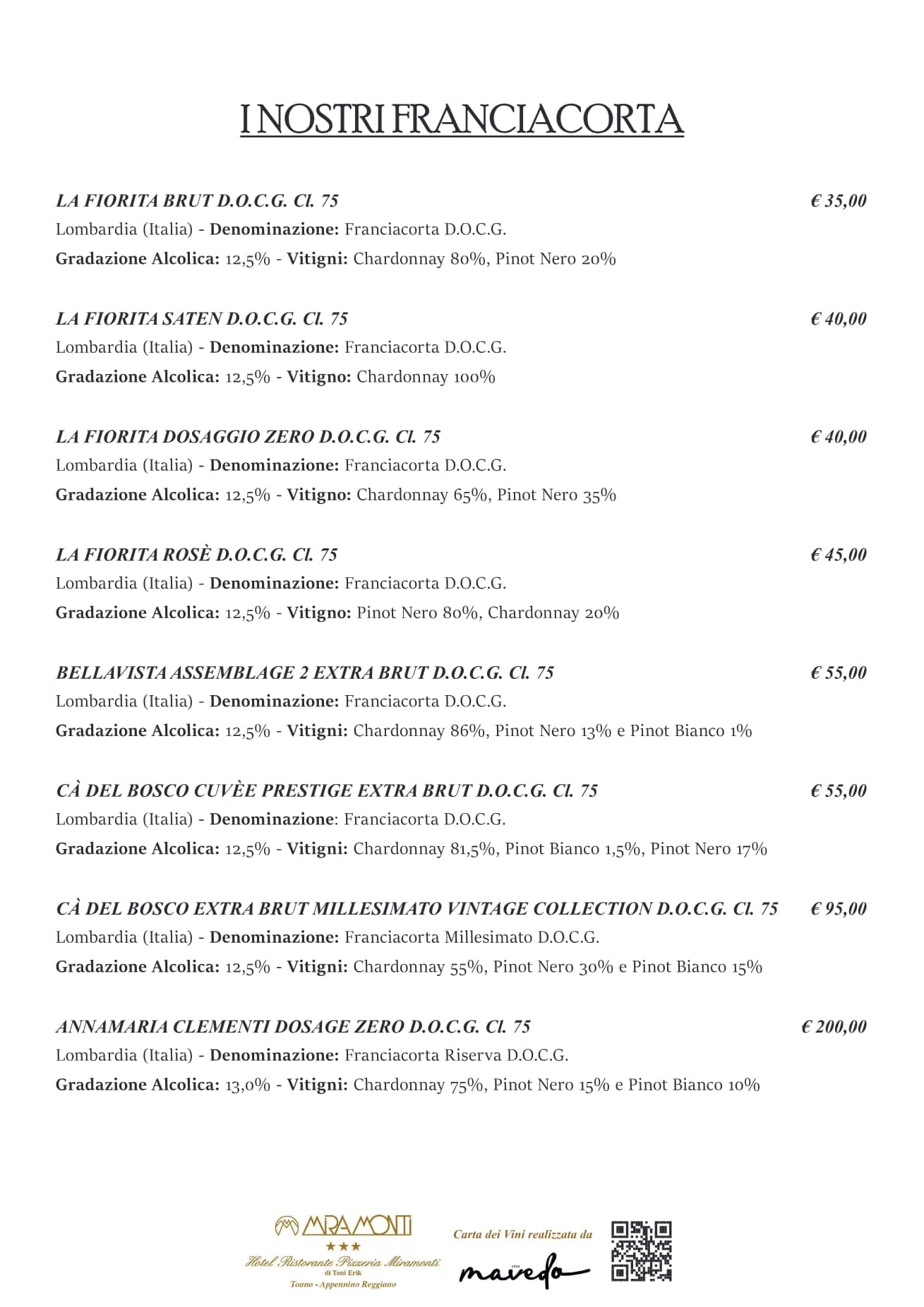 Carta dei vini Miramonti — pagina 7